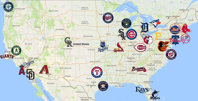 MLB map