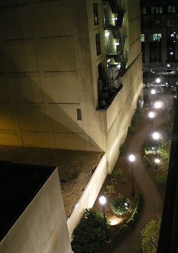 lighted path
